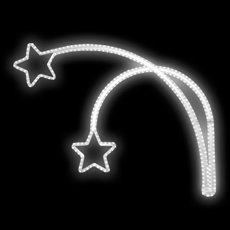 Světelný dekor Hvězdy na stoncích LED 6063 - 100 x 140 cm