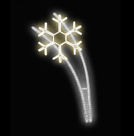 Světelný dekor Vločka velká na prutech LED 6421 - 172 x 82 cm