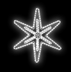 Světelný dekor Hvězda plná malá LED 6862 - 67 x 67 cm