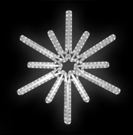 Vločka střední světelný dekor LED 6872 - 83 x 83 cm