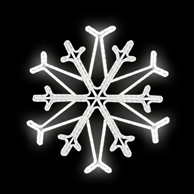 Světelný dekor Hvězda s vločkou LED 6892 - 83 x 83 cm