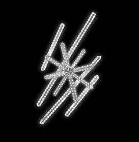 Světelný dekor Hvězda v čarách LED 7231 - 118x65cm