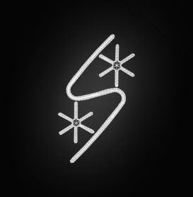 Světelný dekor Esko s vločkami malý LED 7322 - 130 x 80 cm