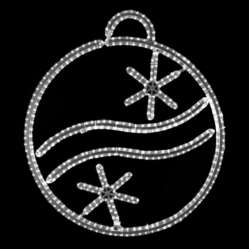 Světelný dekor Koule s vločkami malá LED 7412 - 100 X 90 cm