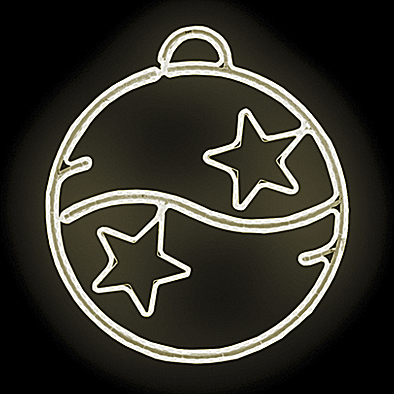 Světelný dekor Koule s hvězdami malá LED 7422 - 99 x 89 cm