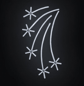 Světelný dekor Padající vločky LED 7681 - 200 x 110 cm