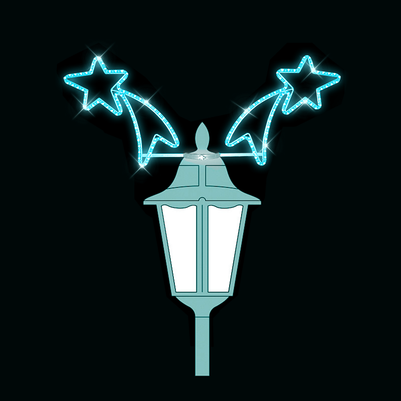 Světelný dekor na lampu Komety od sebe LED 80129 - 51 x 126 cm