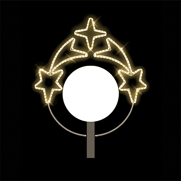 Světelný dekor na lampu Komety s hvězdou Orion  LED 8132 - 120 x 110 cm