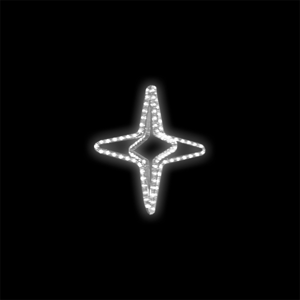 Světelný dekor Hvězda Orion středně malá 3D LED 8183 - 50 x 46 cm