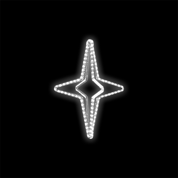 Světelný dekor Hvězda Orion střední 3D LED 8192  - 70 x 55 cm