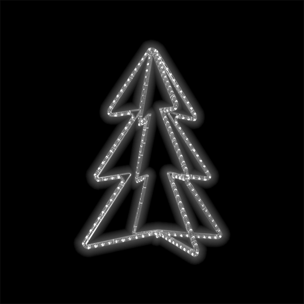 Světelný dekor Strom 3D LED 8222 - 81 x 61 cm