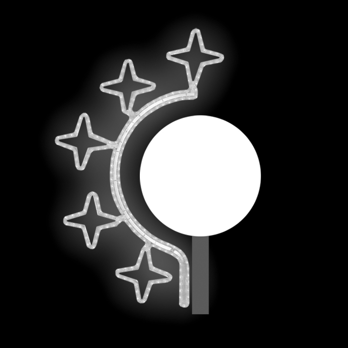 Světelný dekor na lampu Hvězdy Orion LED 8301 - 140 x 68 cm