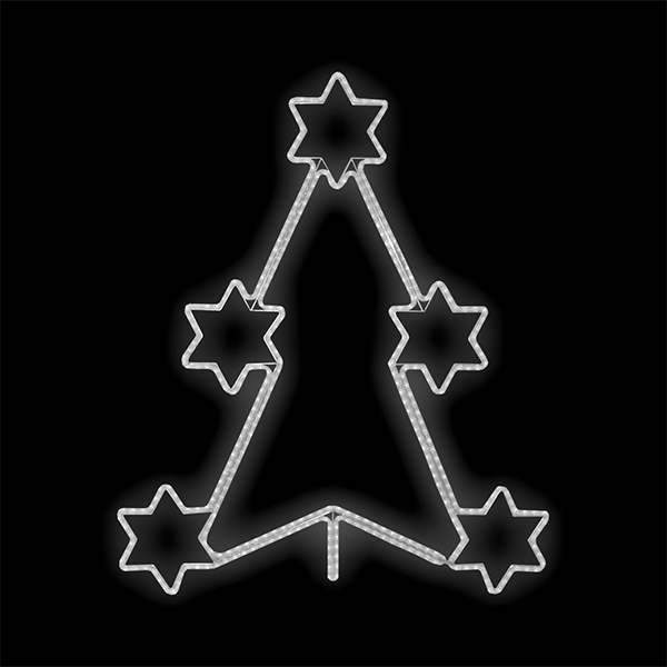 Světelný dekor Strom s hvězdami LED 8511 - 144x120cm