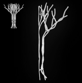 Světelný Dekor LED Větev na VO - 220x102cm