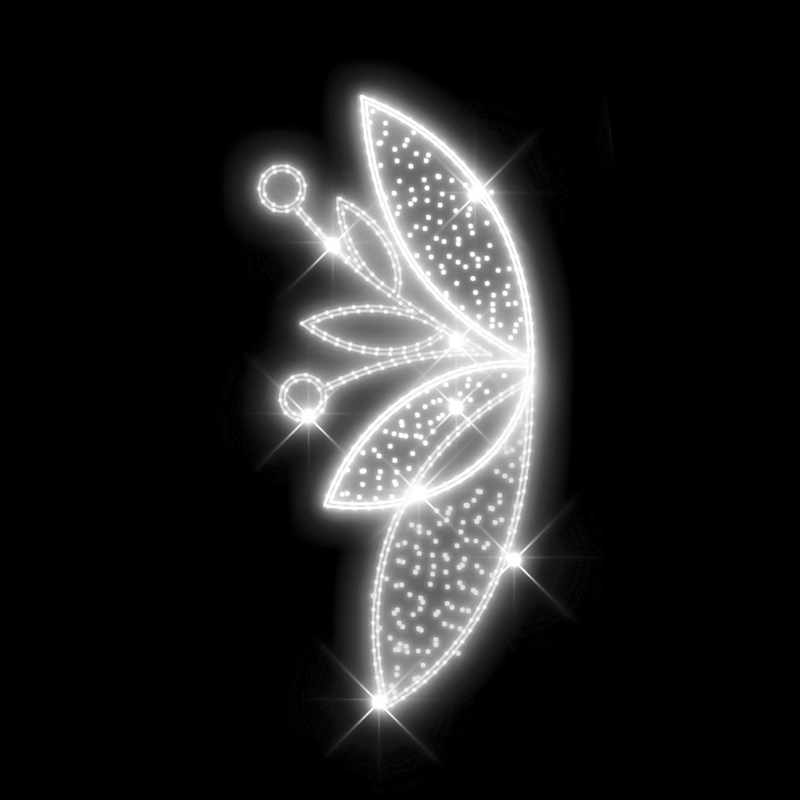 Světelný Dekor Půlkvět malý LED 1032 - 208 x 100 cm