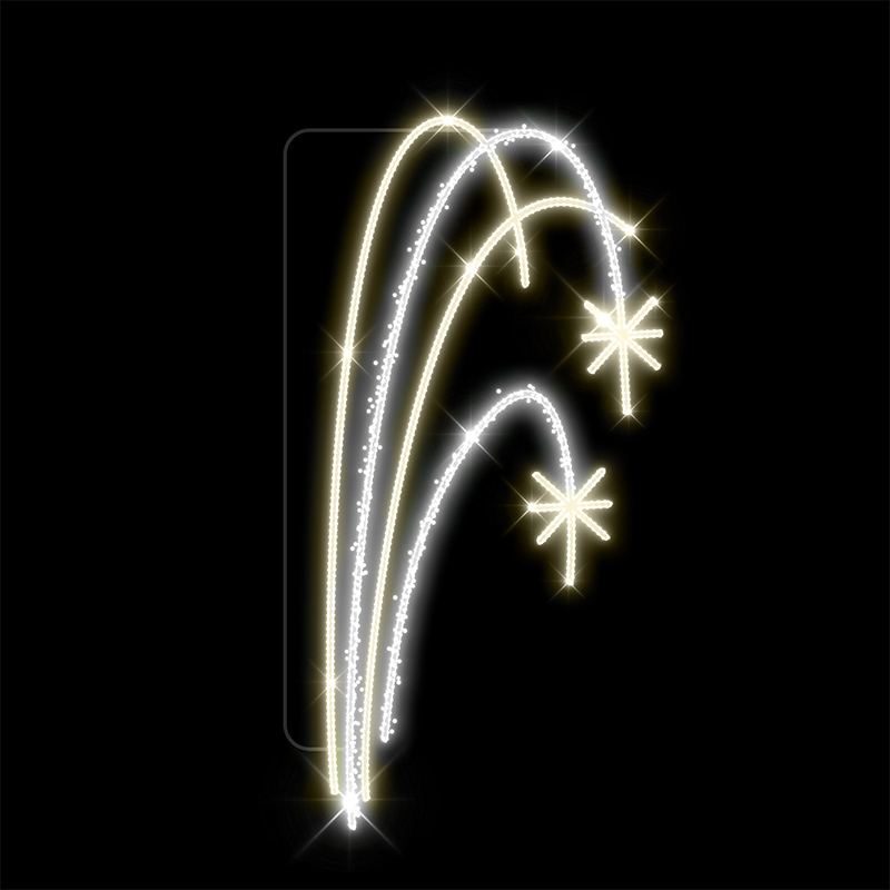 Světelný Dekor Hvězdy s pruty velké LED 9711 - 295 x 132 cm