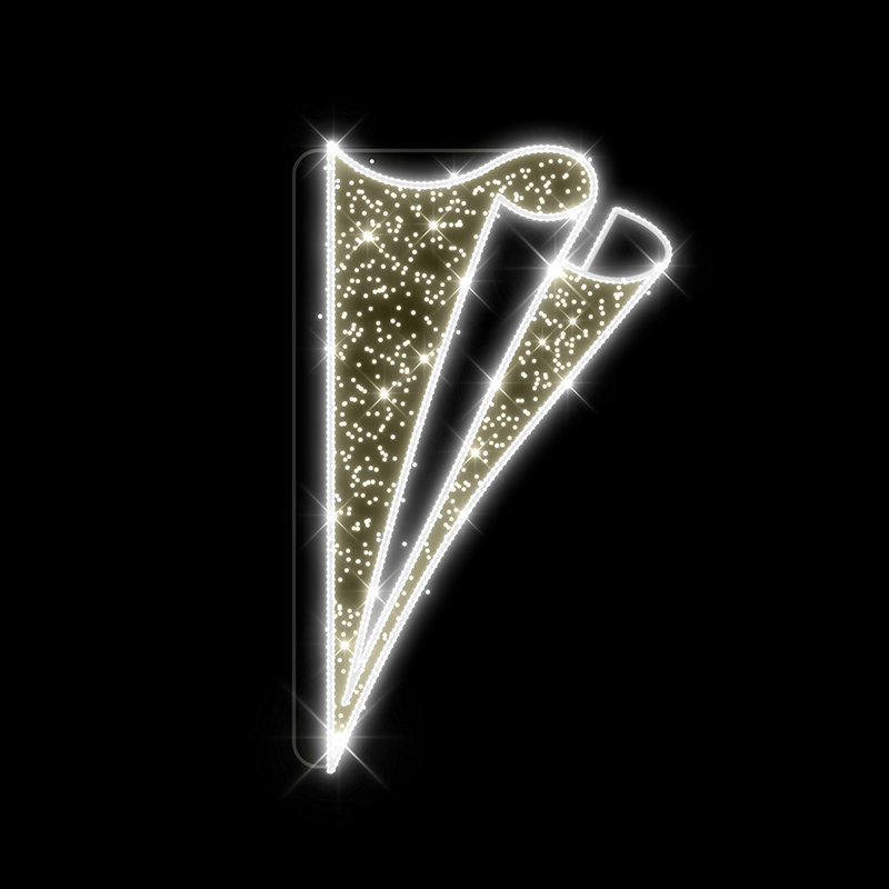 Světelný Dekor Srolovaná látka LED 9761 - 271 x 146 cm