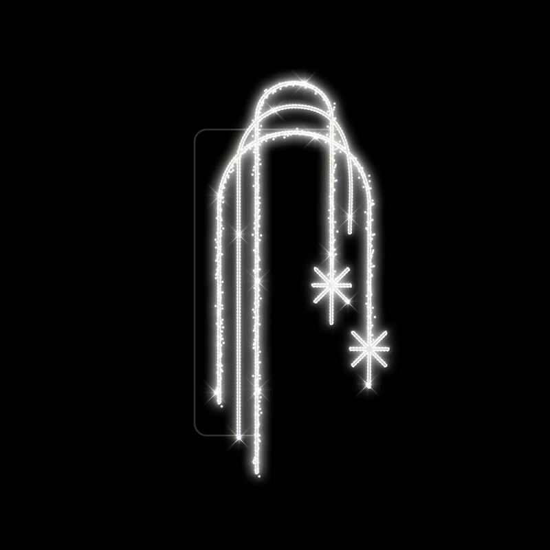 Světelný Dekor LED  9842 - 92x208cm