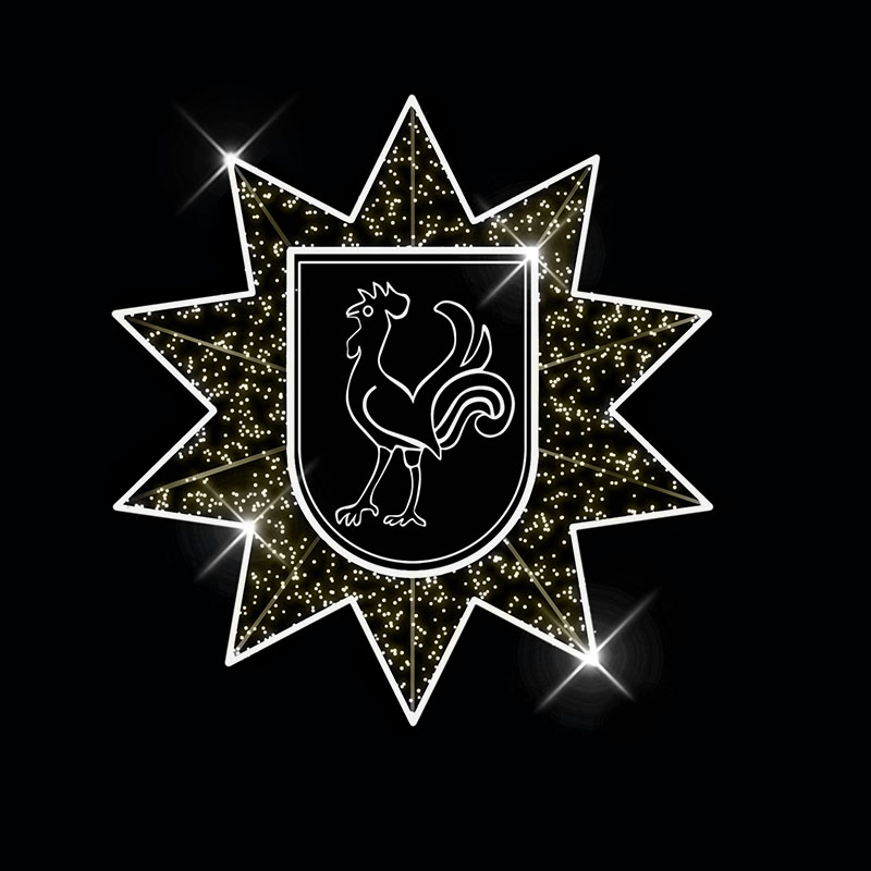 Světelný dekor s gravírovanou vsadkou LED 9961 - 80 x 80 cm