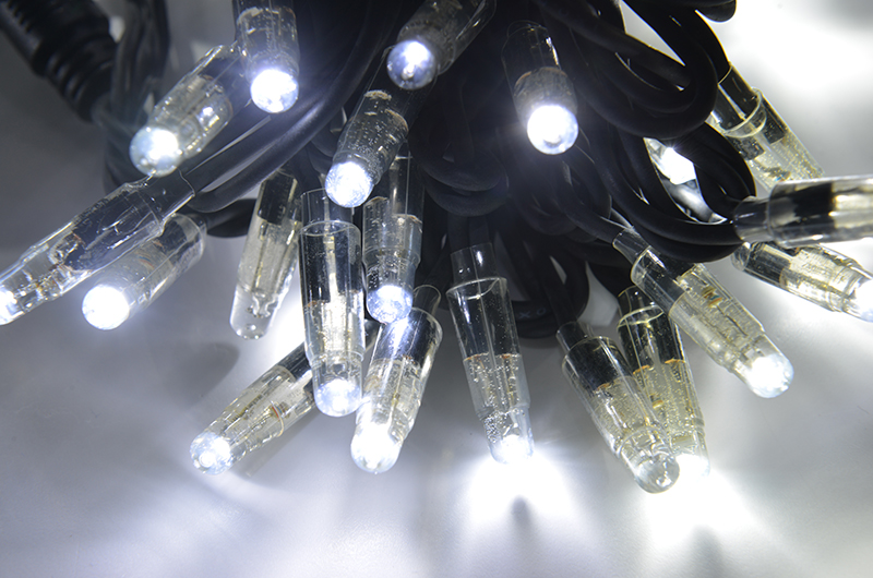 Světelný řetěz LED-PLR-F-200 bílá+bílá/čk 20m, 200 LED