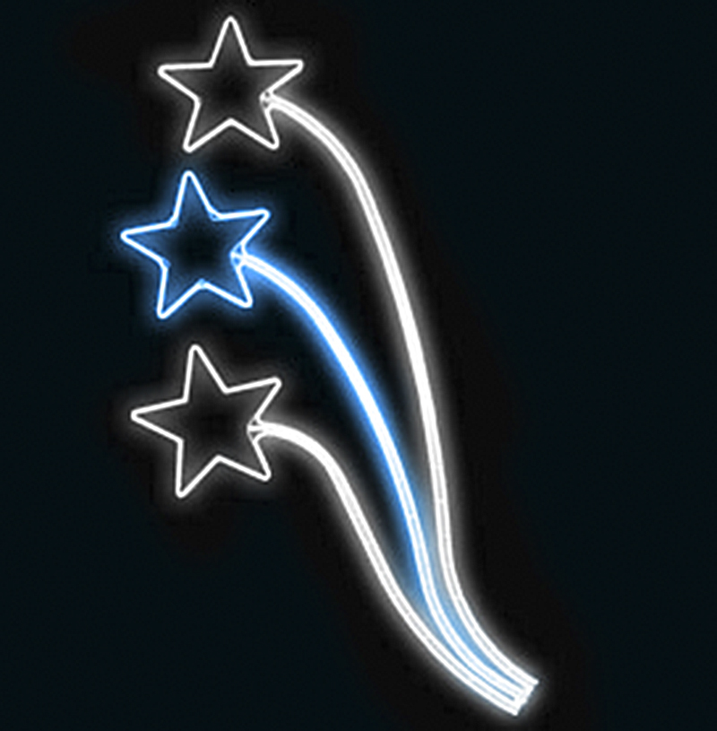 Světelný Dekor hvězdy LED 5171 - 290 x 110 cm