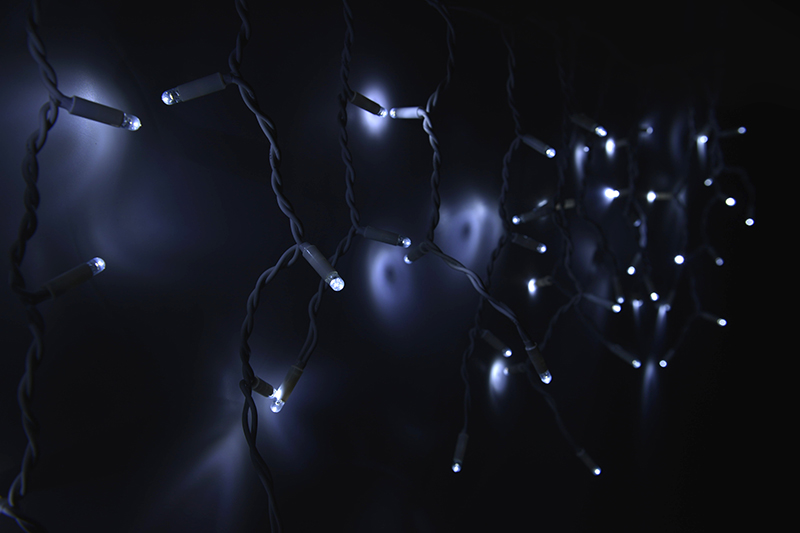 Světelný rampouch LED-RPLR-114 bílá/bk 0,5m, 114 LED