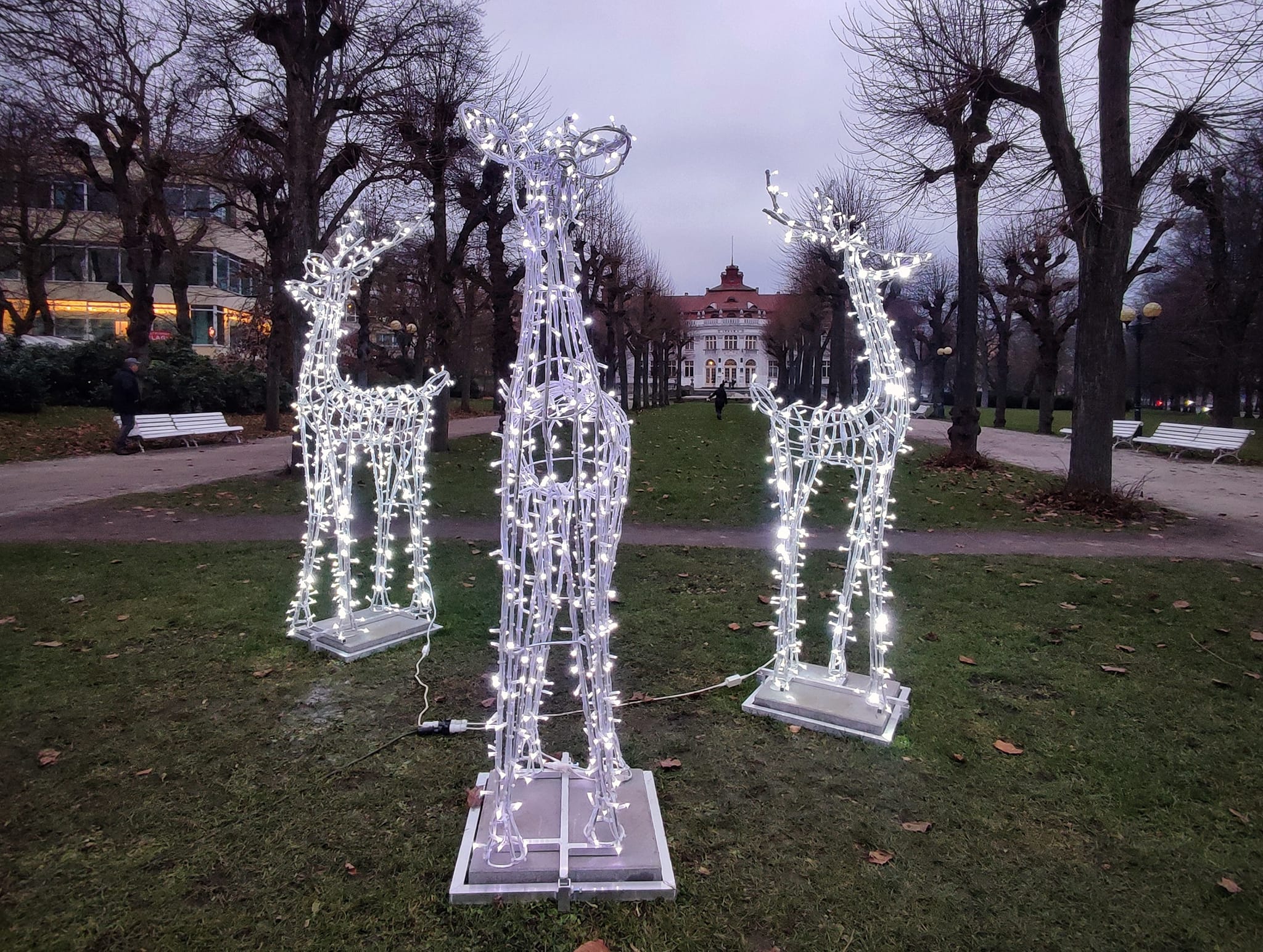 LED Jelen velký 3D 230x102 cm s hlavou do strany N3/17