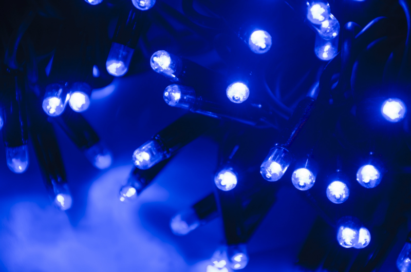 Světelný řetěz LED-PLR-240 modrá/čk 24m, 240 LED