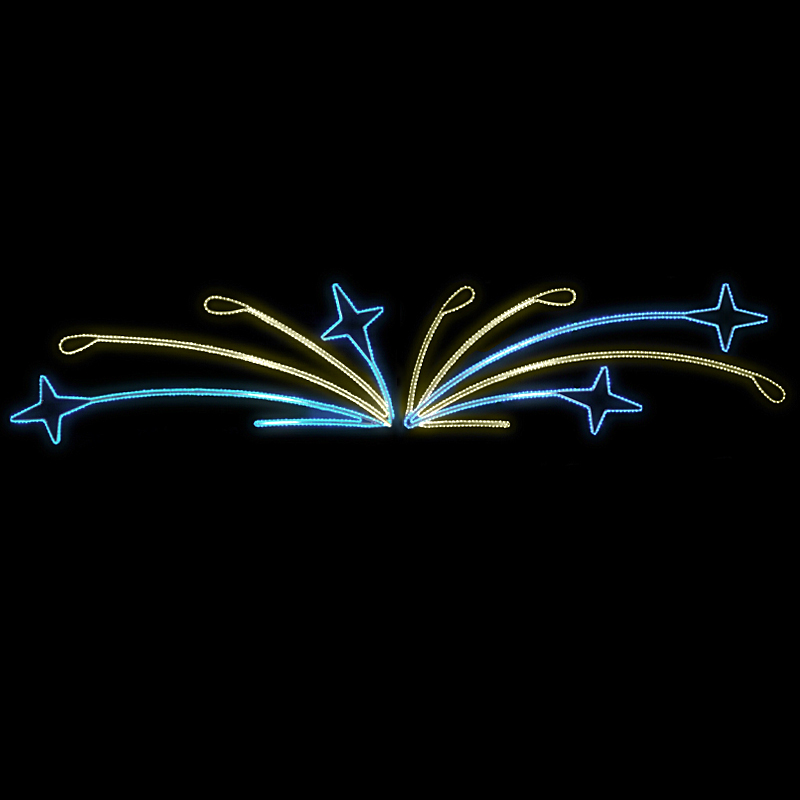 Dekorace do převěsu Hvězdy Orion s orobinci LED 9661 • 9651 - 110 x 561 cm