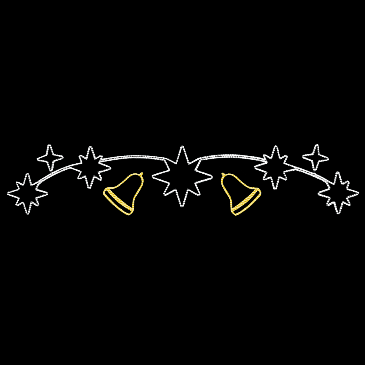 Dekorace do převěsu Zvonky s hvězdami LED 4141 - 100 x 450 cm