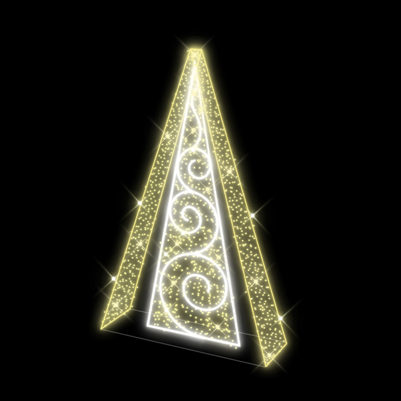 LED 3D stromek trojúhelník velký 208 x 147 x 40 cm - N5/19