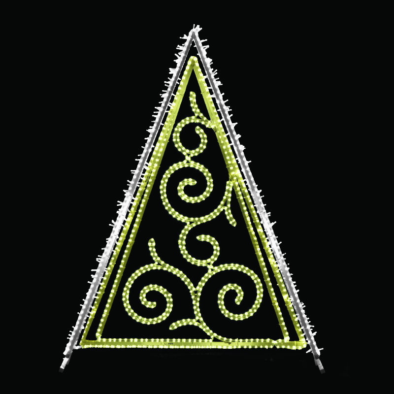 LED 3D stromek trojúhelník malý 168 x 126 x 51 cm - N4/19