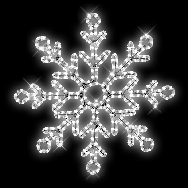 Vločka malá dekorace LED 8693 - 72 x 68 cm