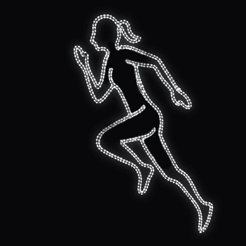 LED dekor běžkyně N16/20 - 206 x 127 cm s výpletem