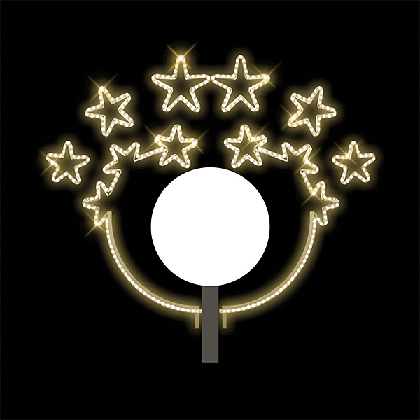 Světelný dekor Hvězdičky pěticípé LED 8101 - 145 x 182 cm