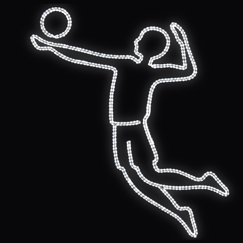 LED dekor volejbalista N18/20 - 207 x 176 cm s výpletem