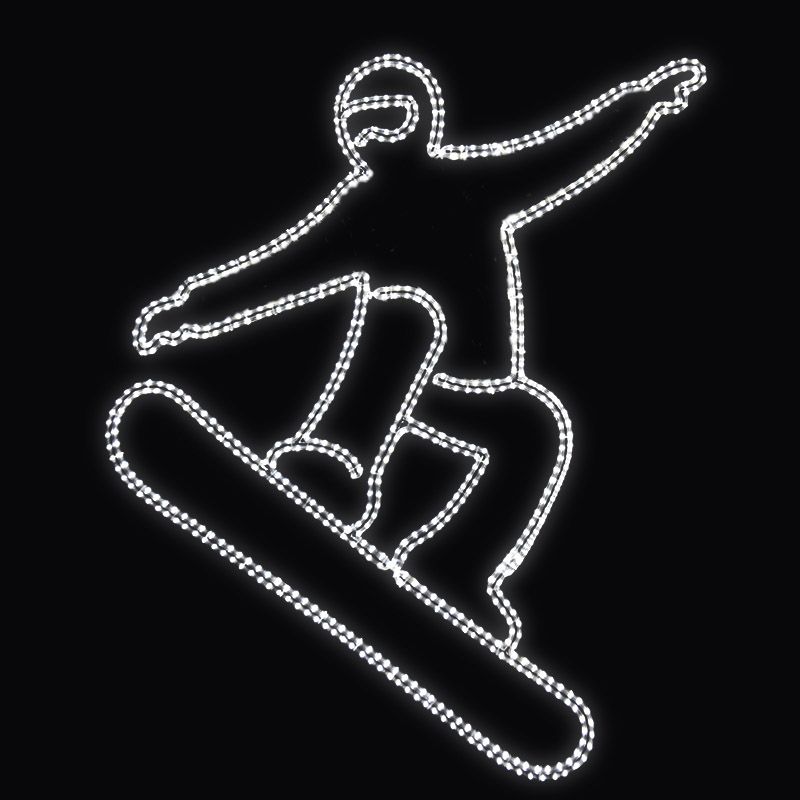 LED dekor snowboardista N20/20 - 180 x 152 cm