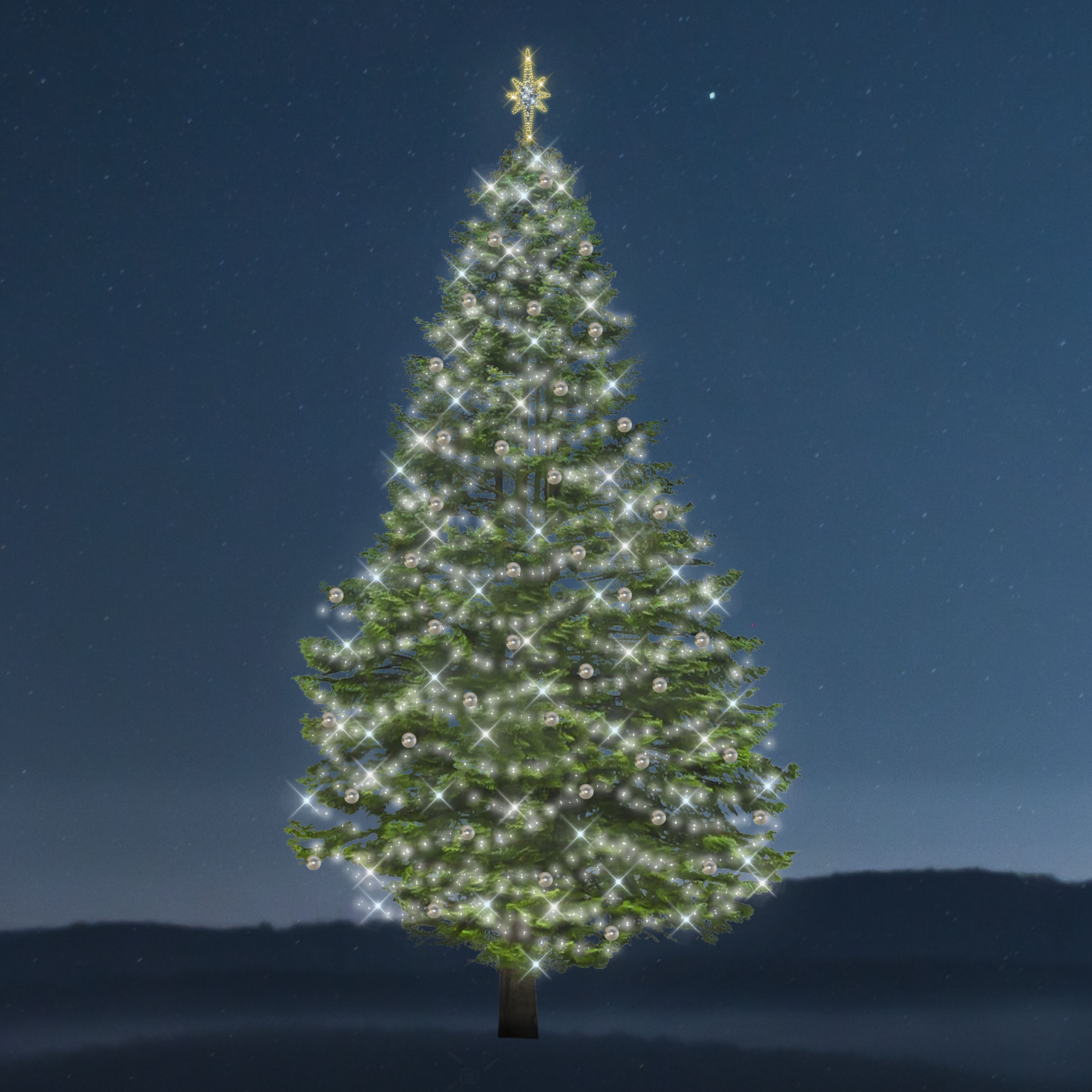 Sada osvětlení na strom Romantic - 3825 LED, 13-15 m