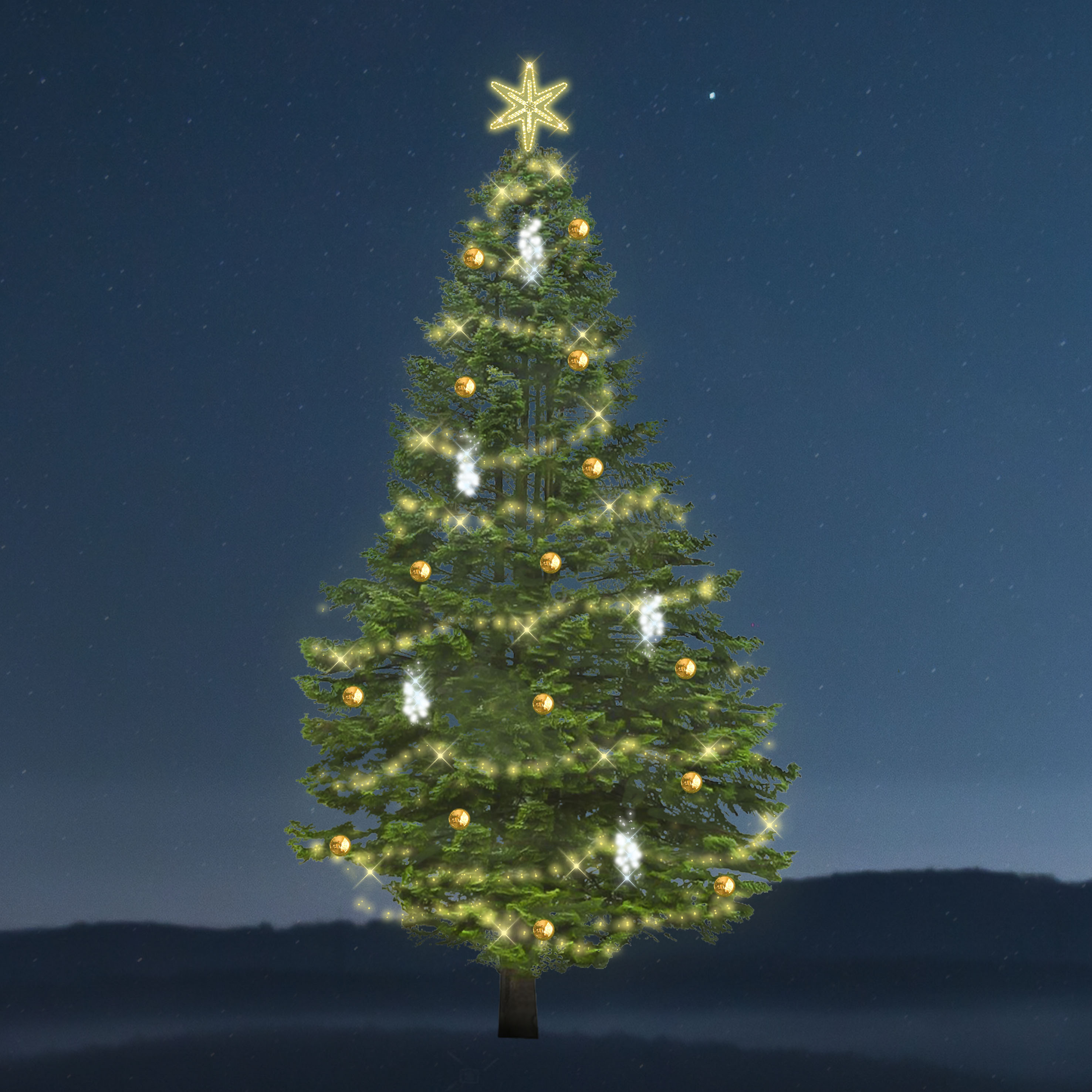 Sada osvětlení na strom Classic - Snowdrop - 1668 LED, 5-9 m