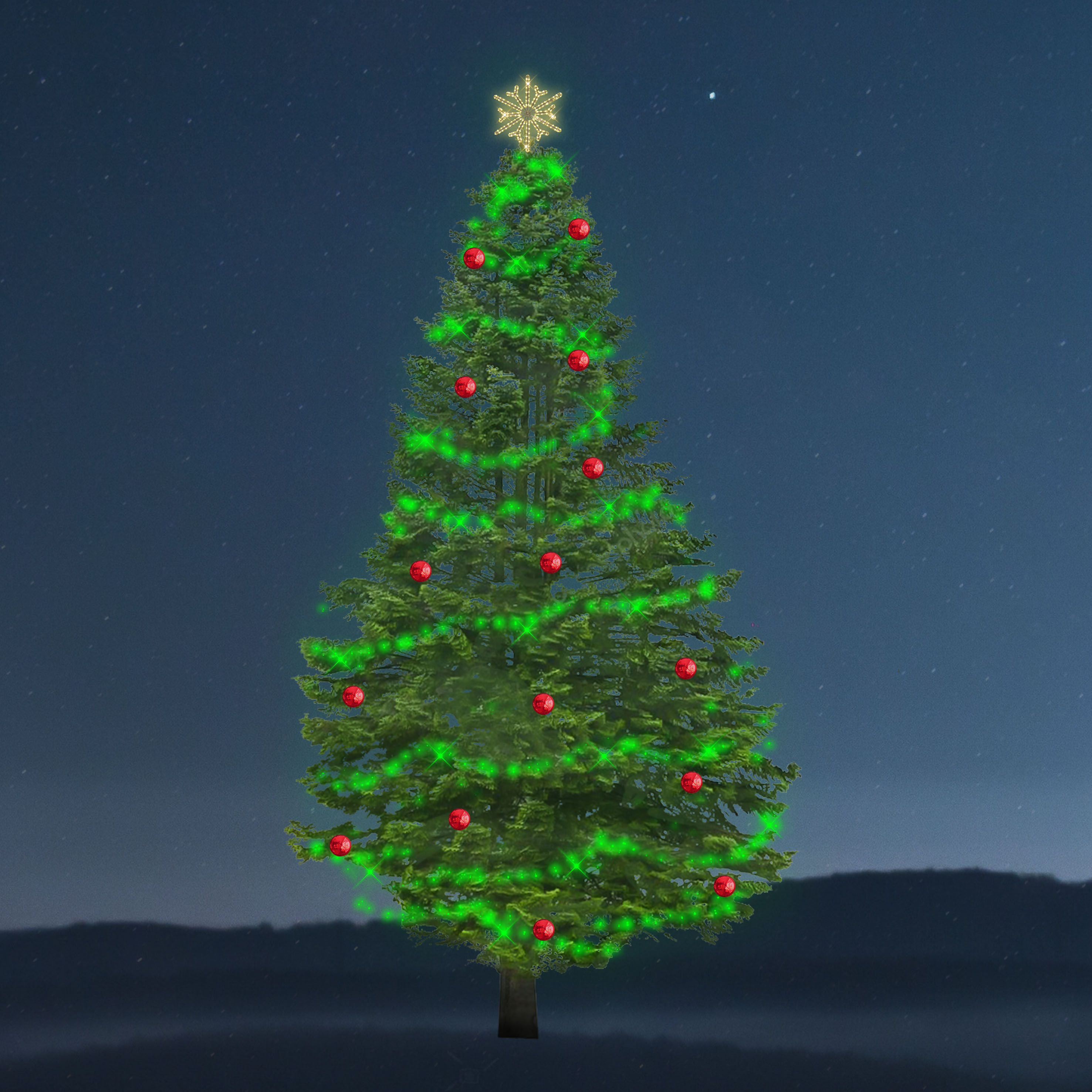 Sada osvětlení na strom Synchrone - 1180 LED, 5-9 m
