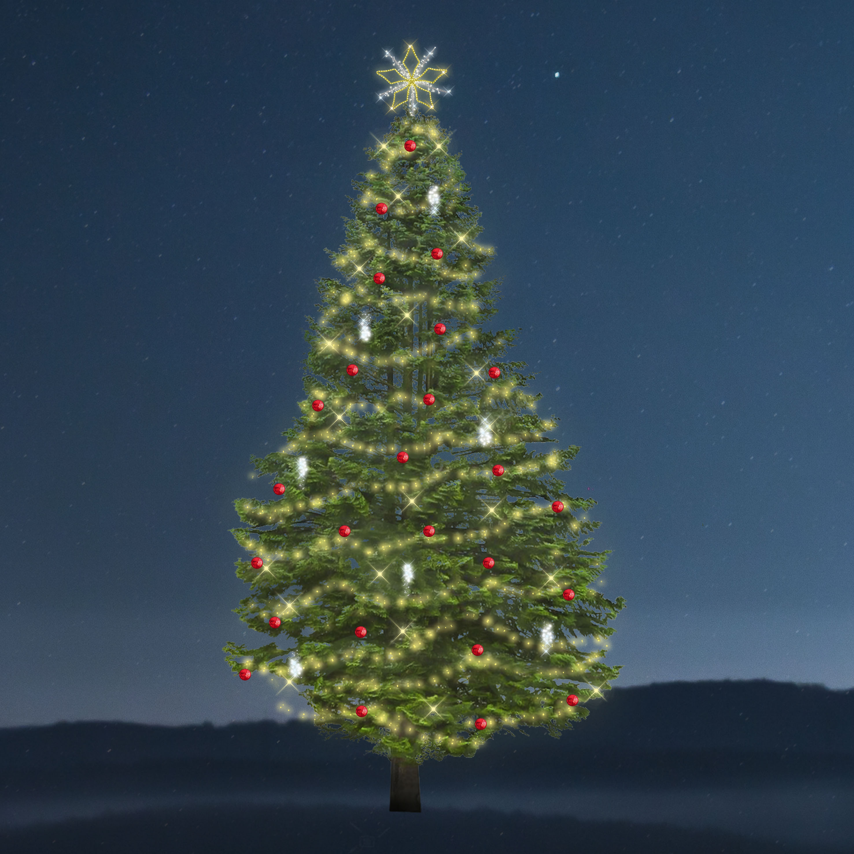 Sada osvětlení na strom Classic - Snowdrop - 3219 LED, 10-12 m