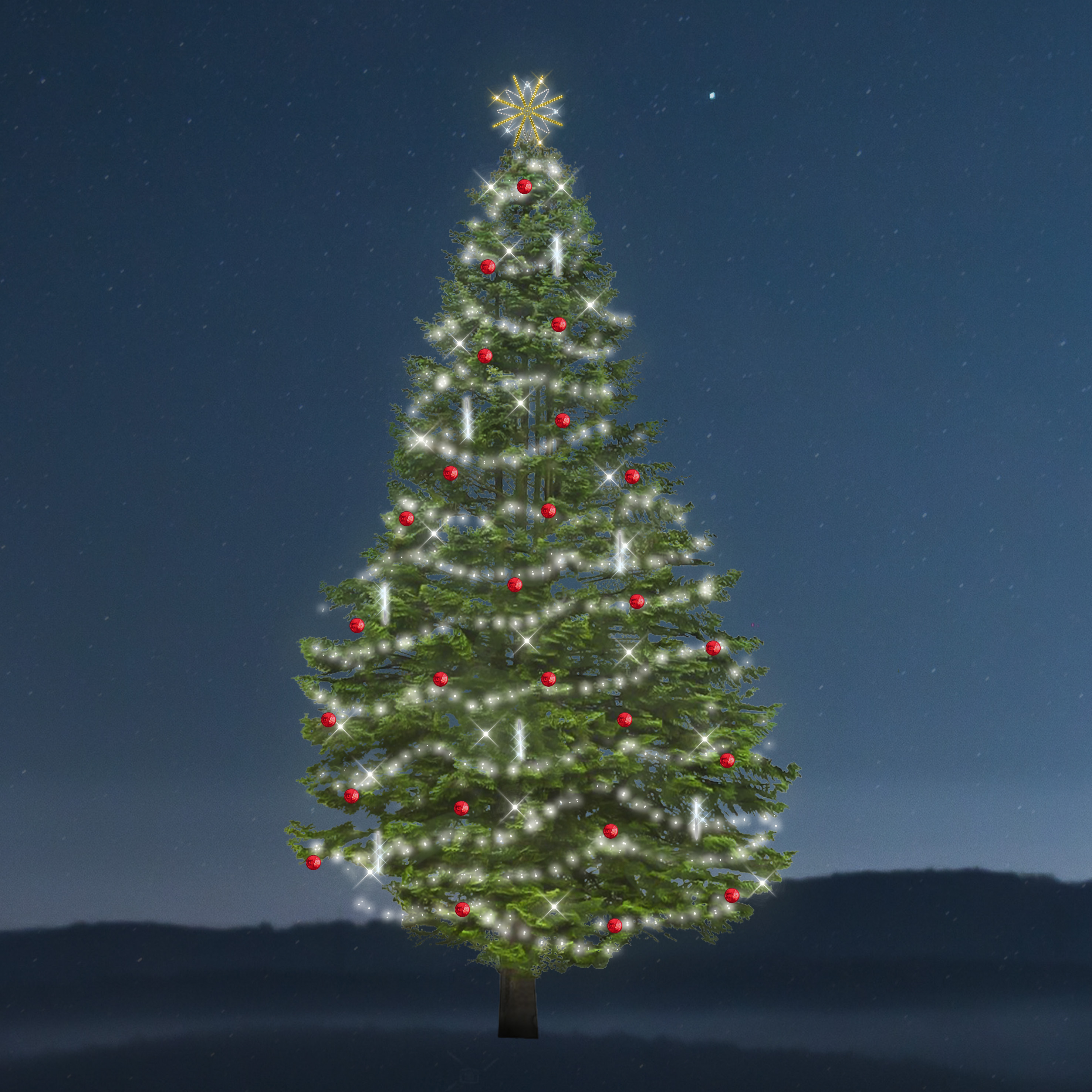 Sada osvětlení na strom Romantic - Snowfall - 3444 LED, 10-12 m