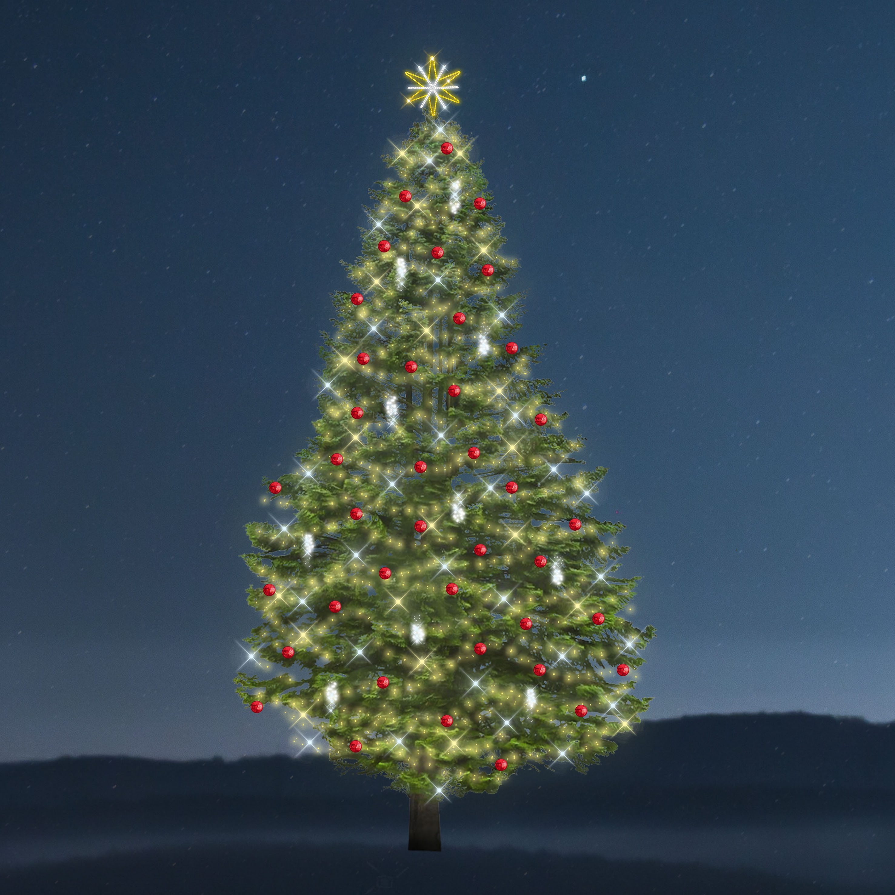 Sada osvětlení na strom Flash - Snowdrop - 4728 LED, 13-15 m