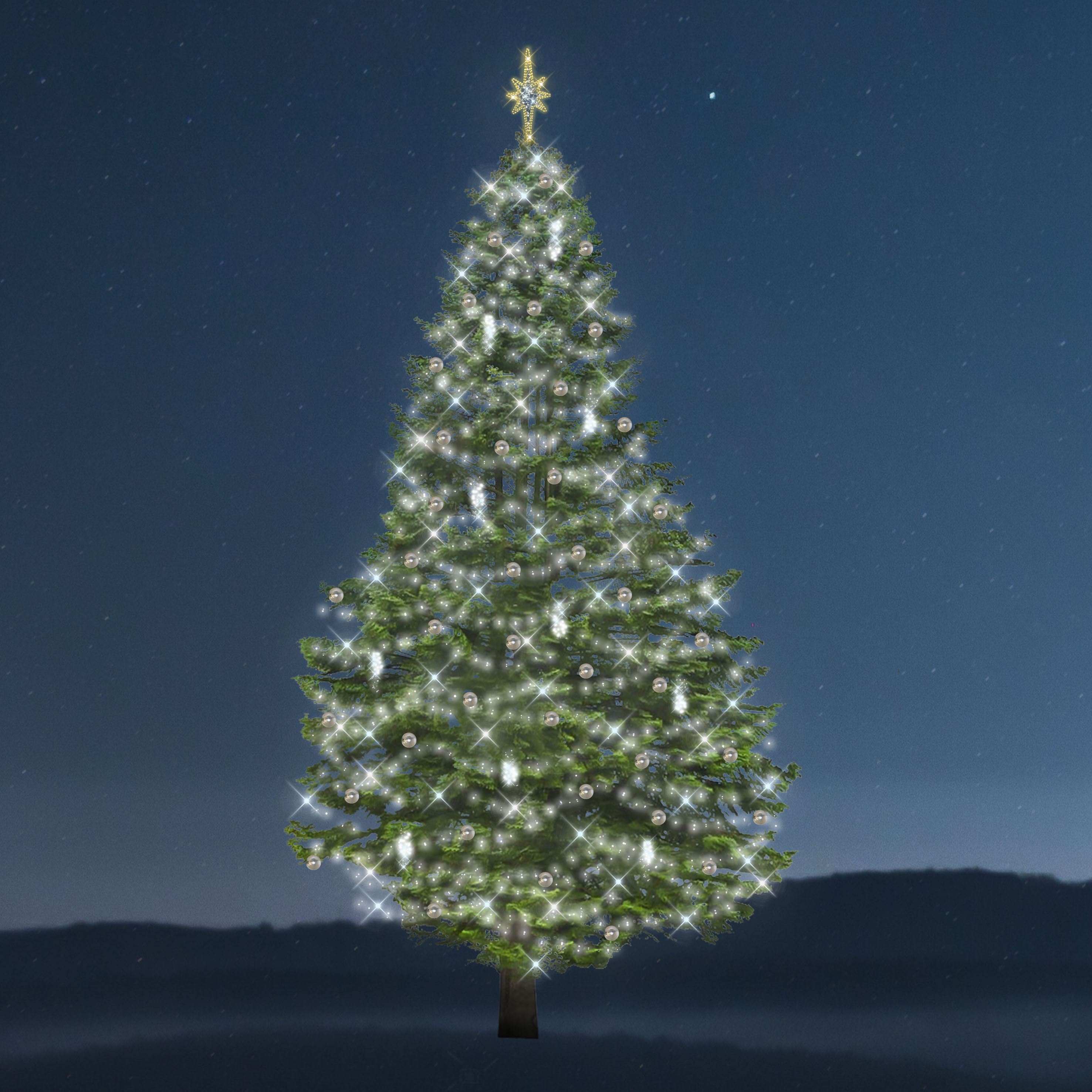 Sada osvětlení na strom Romantic - Snowdrop - 4665 LED, 13-15 m