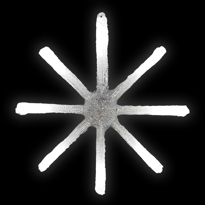 LED sada na strom OS-Snowfall crystal vločka SB 40 cm - 5 ks, rozteč 5 m