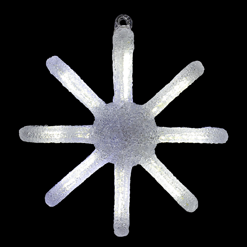 LED sada na strom OS-Snowfall crystal vločka SB 25 cm -  5 ks, rozteč 5 m