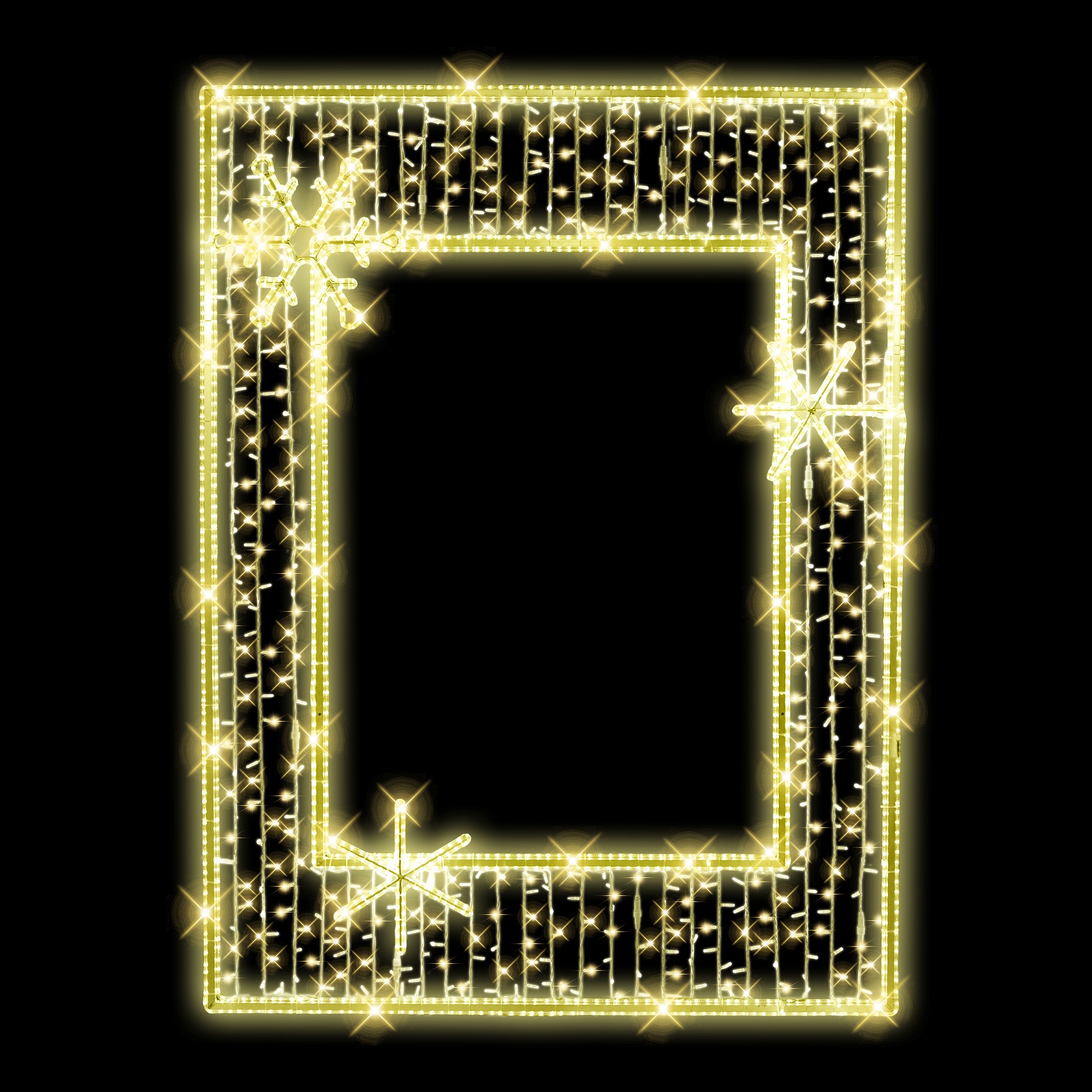 LED fotorám 3 vločky N1/22 - 253 x 190 cm