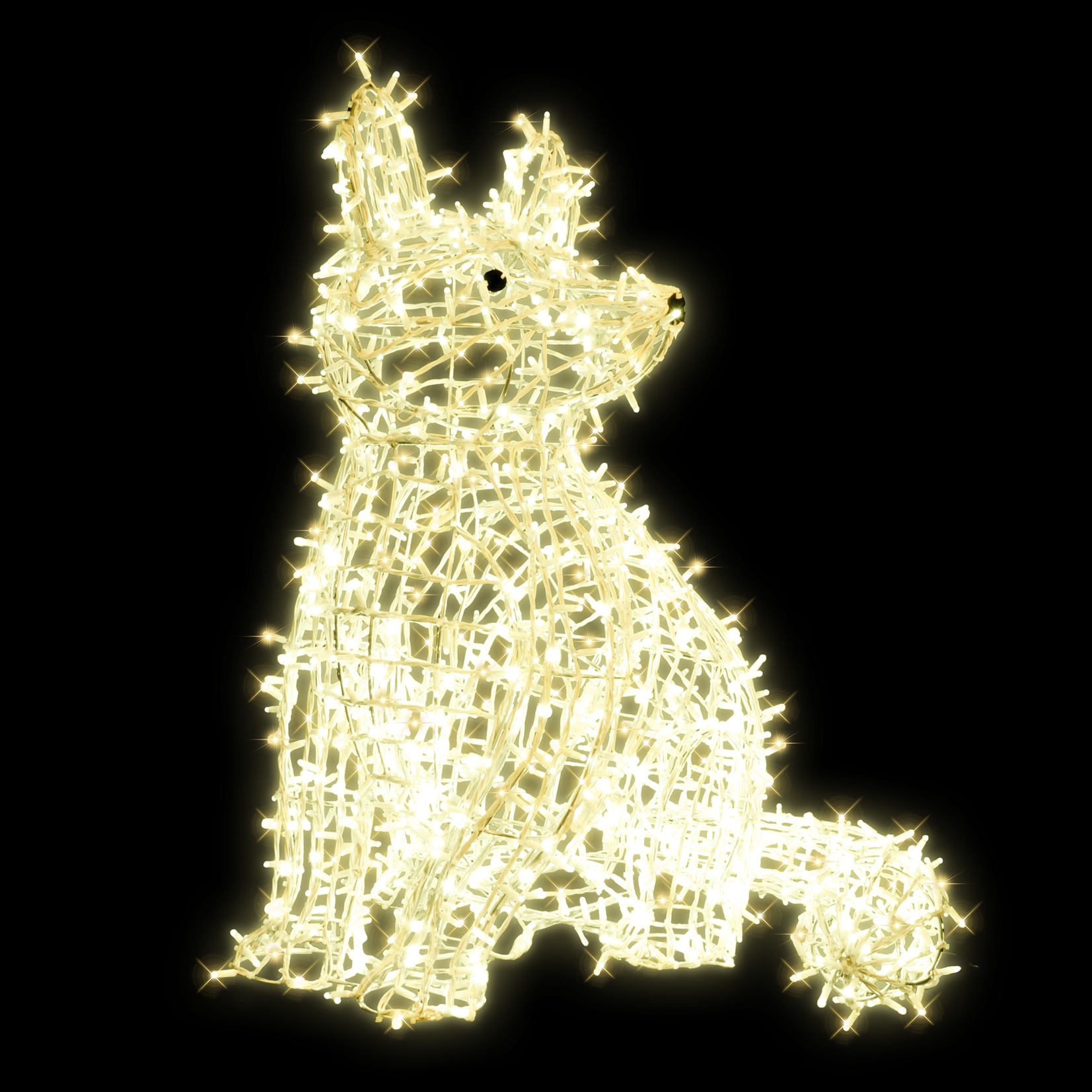 3D LED liška sedící hlava do strany - N25/25 - 24 V - 128 x 91 x 100 cm