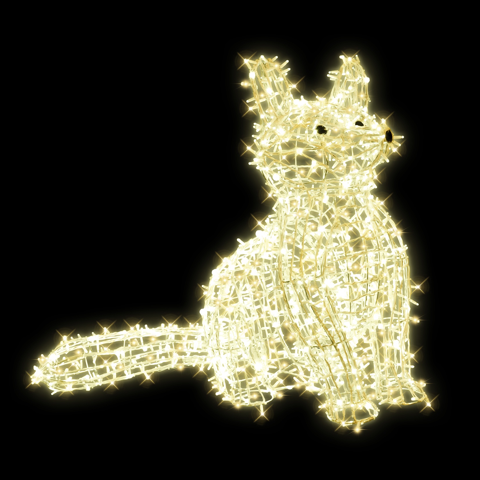 3D LED liška sedící hlava rovně - N26/25 - 24 V - 125 x 105 x 140 cm