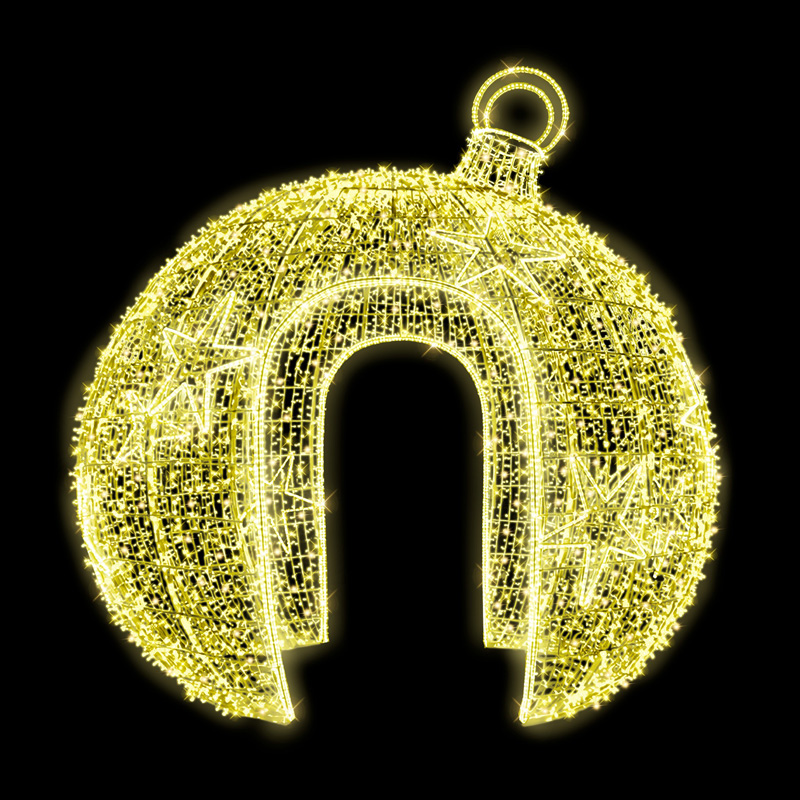 3D LED koule s hvězdami průchozí - N5/26 - 24 V - 370 x 368 cm